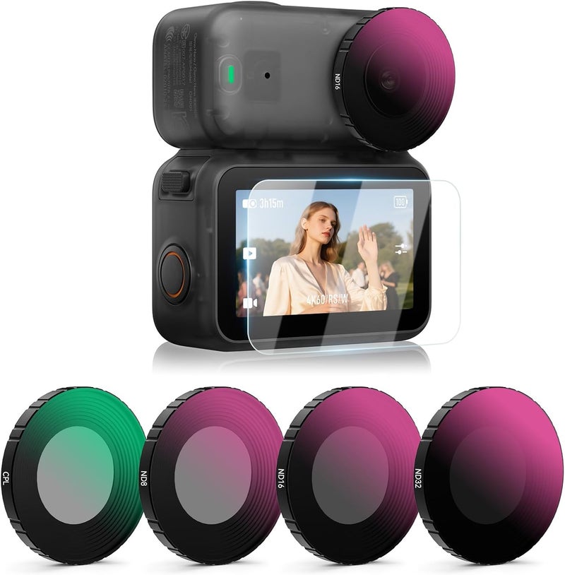 MINGVEN Osmo Nano ND Filter Set with Screen Protector, CPL + ND Filters for DJI Osmo Nano Standard Combo Accessories, 4 Pack (CPL, ND8, ND16, ND32) - Image 1